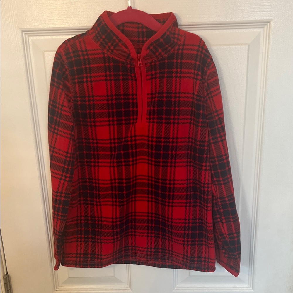 OshKosh B'gosh Red and Black Plaid Hoodie